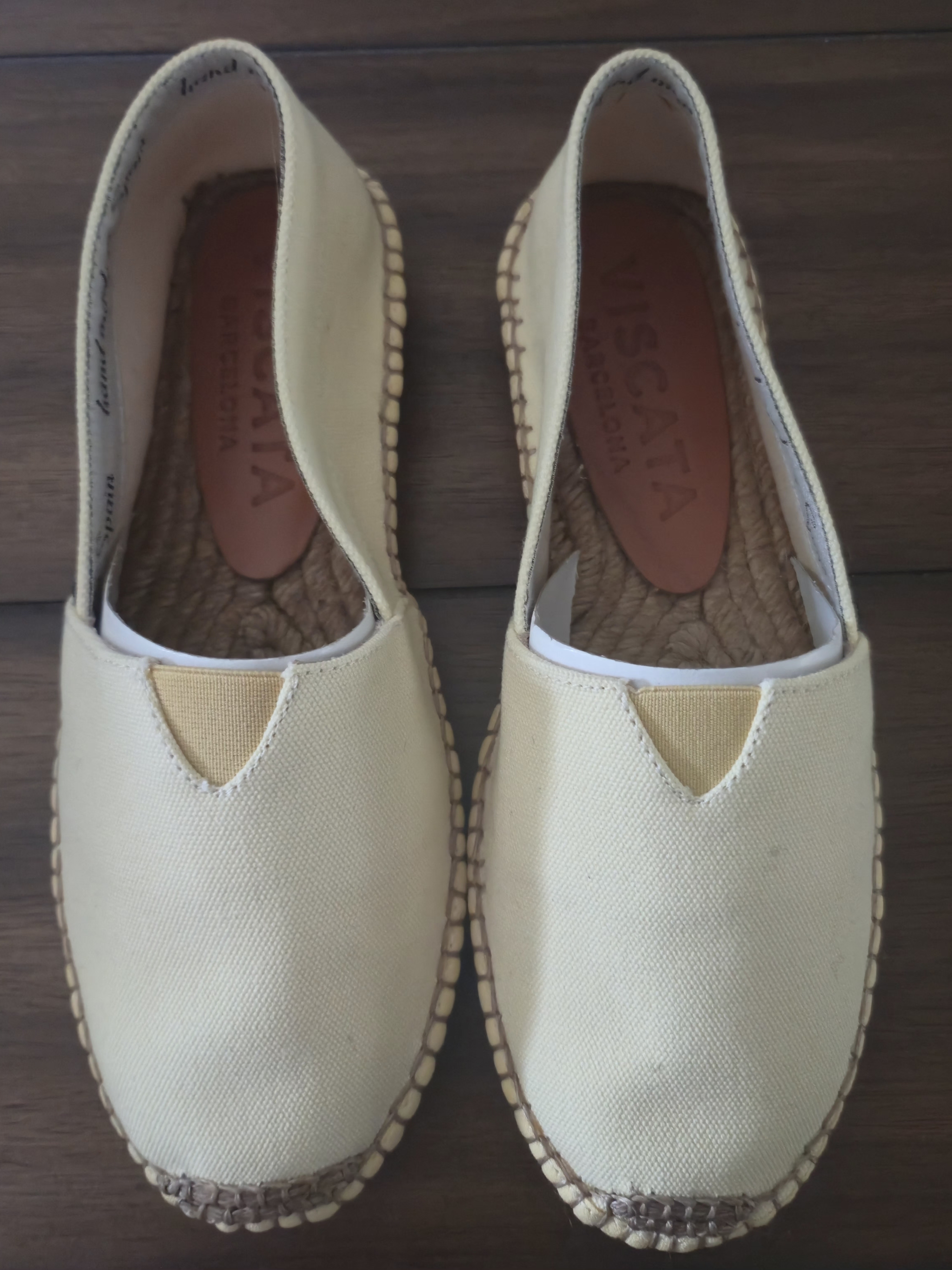 Women's Viscata Barcelona Canvas Yellow Espadrilles Size 36 Handcrafted In Spain